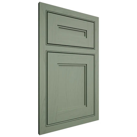 Shiloh Cabinetry Beaded Inset Scottsdale Poplar Plain Cut Moss Door