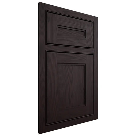 Shiloh Cabinetry Beaded Inset Scottsdale Red Oak Plain Cut Espresso Door