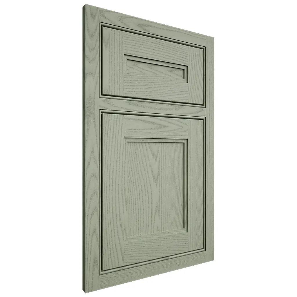 Shiloh Cabinetry Beaded Inset Scottsdale Red Oak Plain Cut Moss Door