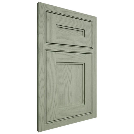 Shiloh Cabinetry Beaded Inset Scottsdale Red Oak Plain Cut Moss Door