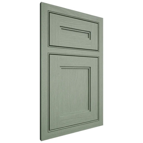 Shiloh Cabinetry Beaded Inset Scottsdale White Oak Plain Cut Moss Door