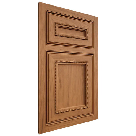 Shiloh Cabinetry Beaded Inset Shelby Alder Plain Cut Caramel Door