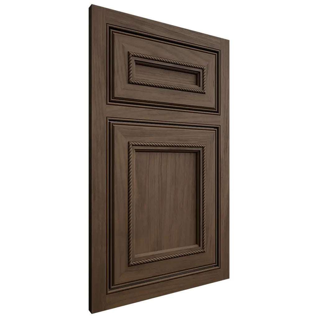 Shiloh Cabinetry Beaded Inset Shelby Alder Plain Cut Caviar Door