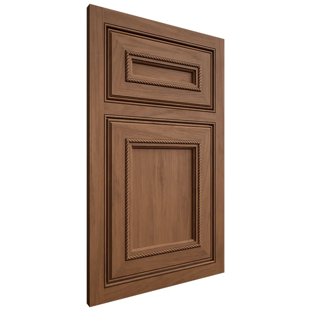 Shiloh Cabinetry Beaded Inset Shelby Alder Plain Cut Walnut Door
