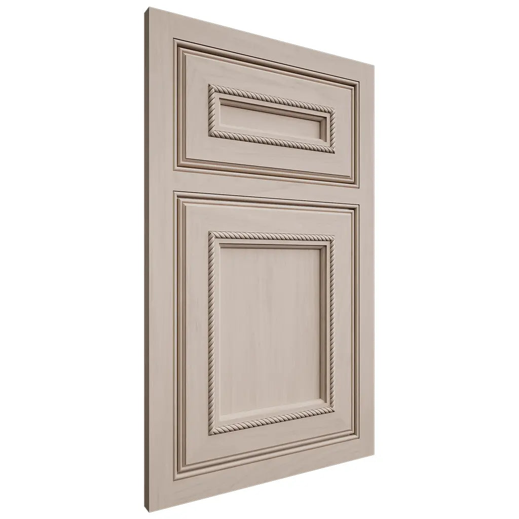 Shiloh Cabinetry Beaded Inset Shelby Alder Plain Cut White Sands Door