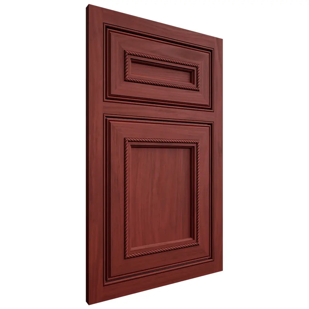 Shiloh Cabinetry Beaded Inset Shelby Cherry Plain Cut Red Door