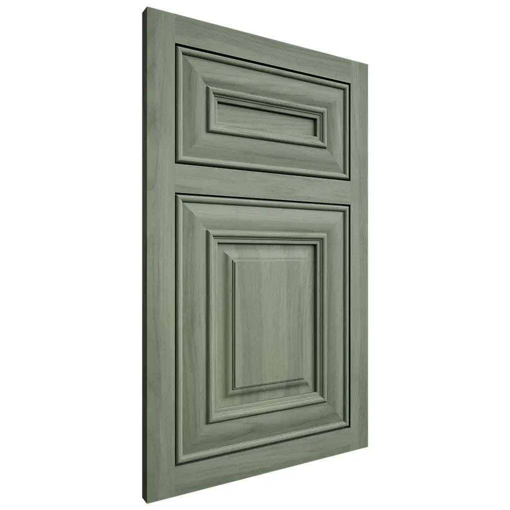 Shiloh Cabinetry Beaded Inset Shelby Hickory Plain Cut Moss Door