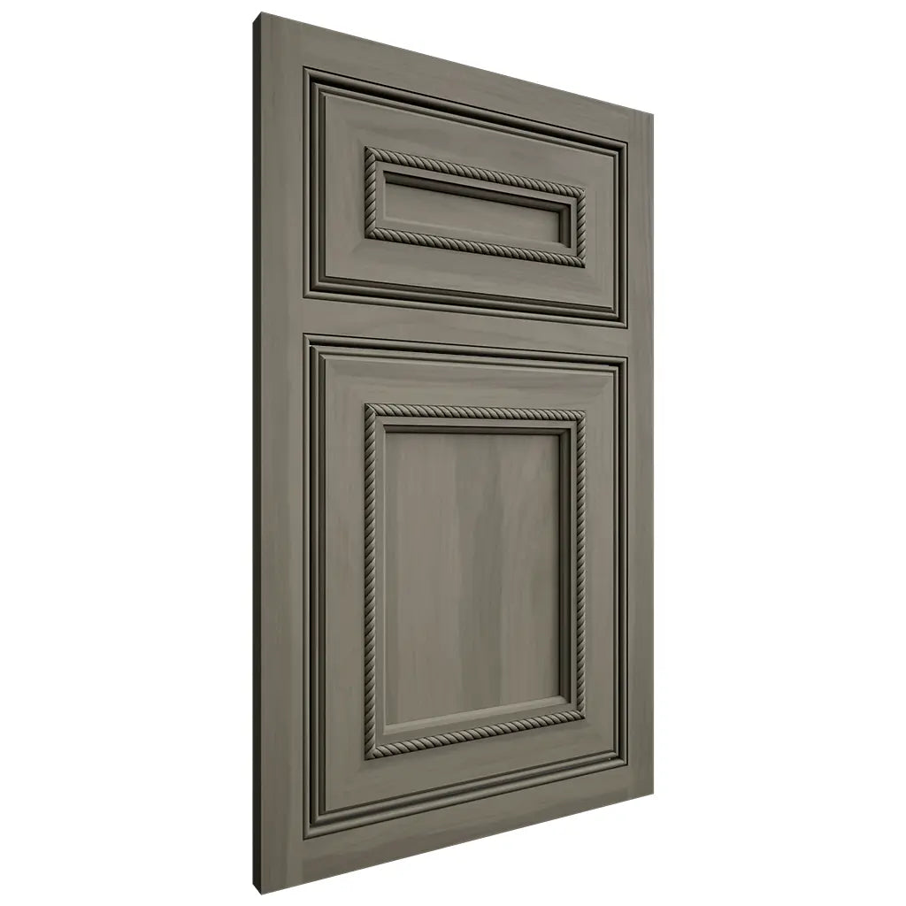 Shiloh Cabinetry Beaded Inset Shelby Hickory Plain Cut Thyme Door