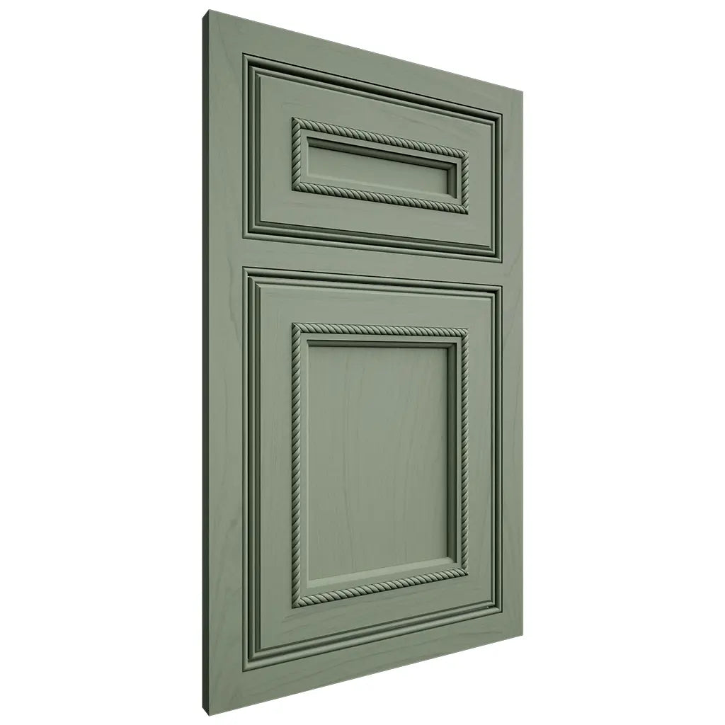 Shiloh Cabinetry Beaded Inset Shelby Poplar Plain Cut Moss Door