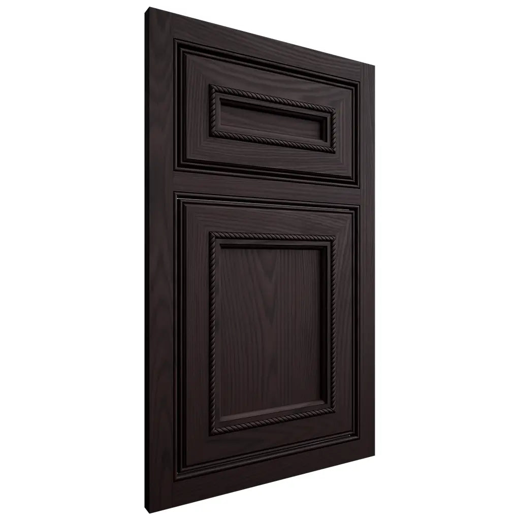 Shiloh Cabinetry Beaded Inset Shelby Red Oak Plain Cut Espresso Door