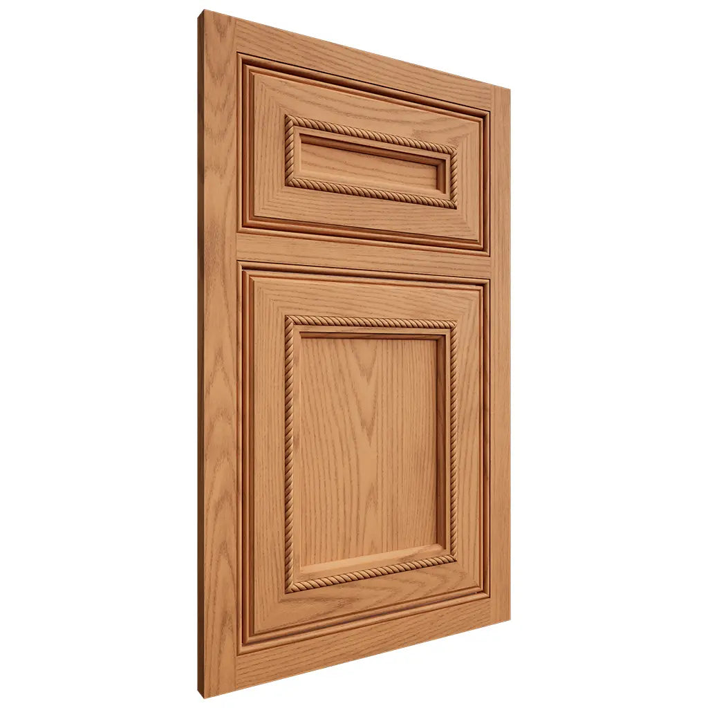 Shiloh Cabinetry Beaded Inset Shelby Red Oak Plain Cut Medium Door