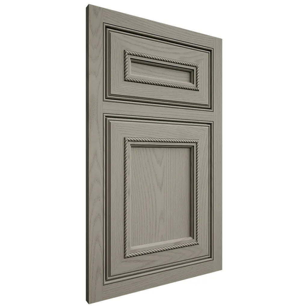 Shiloh Cabinetry Beaded Inset Shelby Red Oak Plain Cut Thyme Door