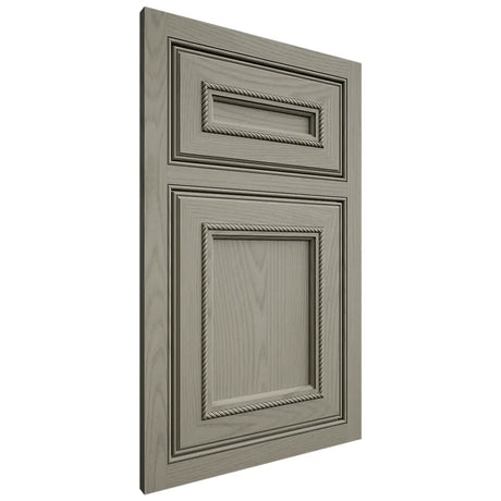 Shiloh Cabinetry Beaded Inset Shelby Red Oak Plain Cut Thyme Door