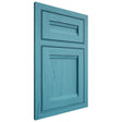 Shiloh Cabinetry Beaded Inset Somerset Alder Plain Cut Aqua Door