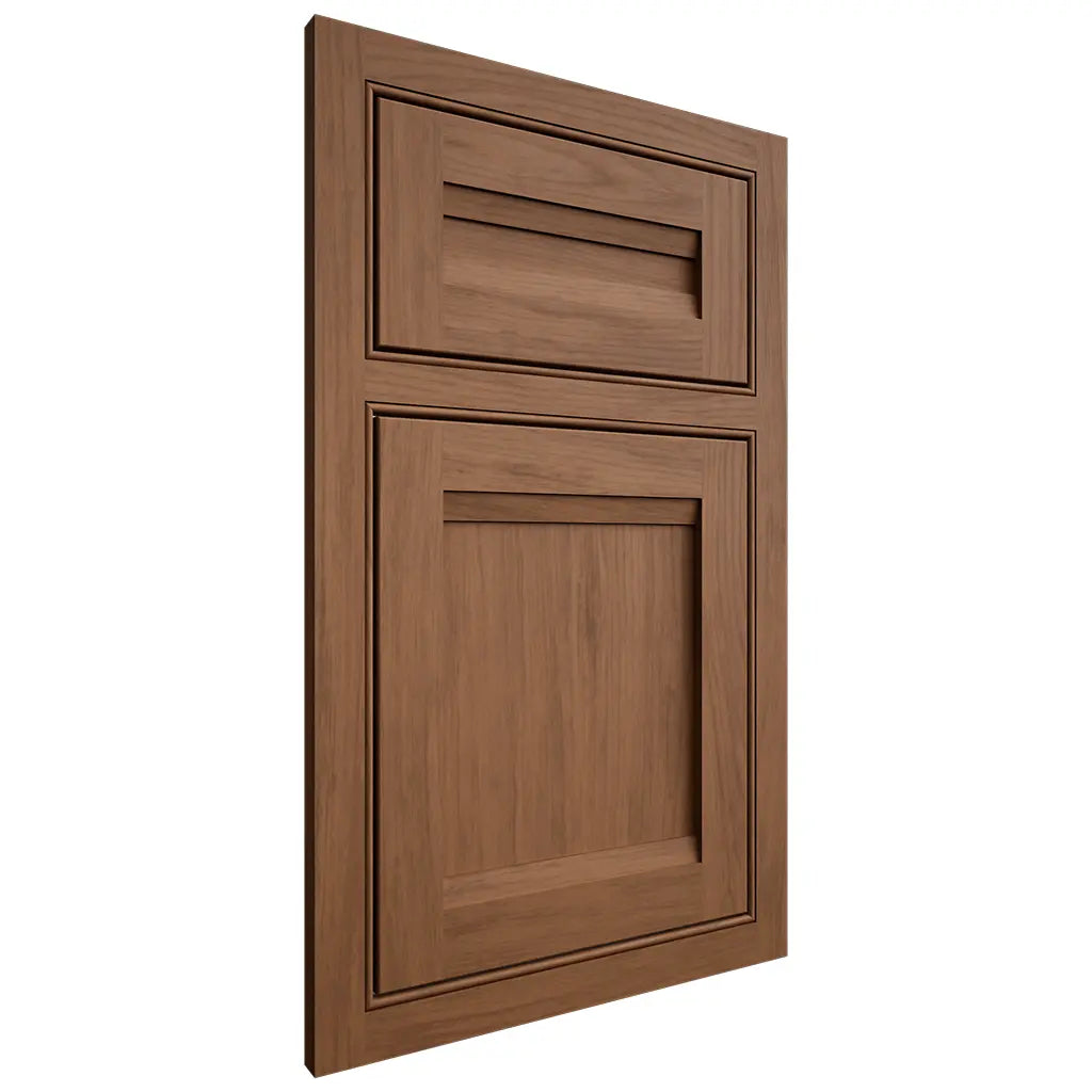 Shiloh Cabinetry Beaded Inset Somerset Alder Plain Cut Walnut Door