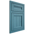 Shiloh Cabinetry Beaded Inset Somerset Hickory Plain Cut Aqua Door