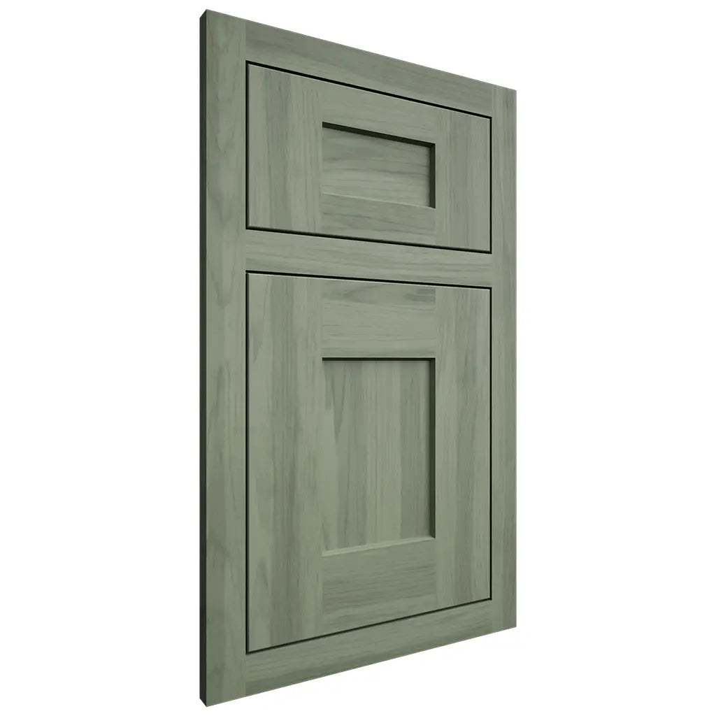 Shiloh Cabinetry Beaded Inset Somerset Hickory Plain Cut Moss Door