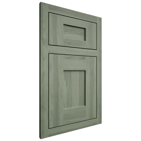Shiloh Cabinetry Beaded Inset Somerset Hickory Plain Cut Moss Door