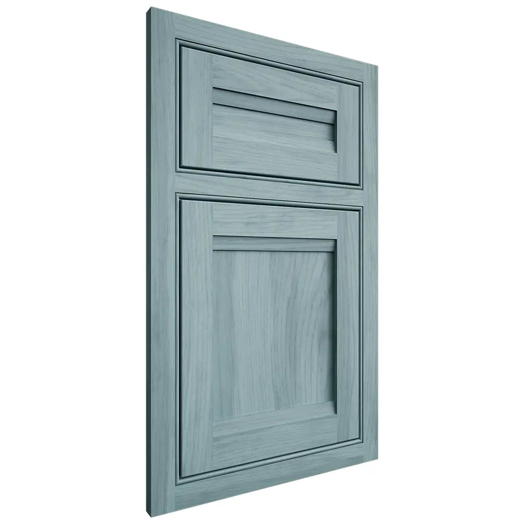 Shiloh Cabinetry Beaded Inset Somerset Hickory Plain Cut Sky Door