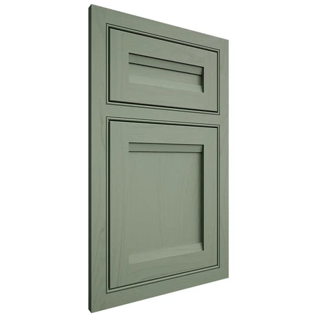 Shiloh Cabinetry Beaded Inset Somerset Poplar Plain Cut Moss Door