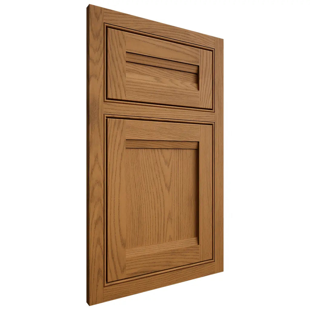 Shiloh Cabinetry Beaded Inset Somerset Red Oak Plain Cut Autumn Door