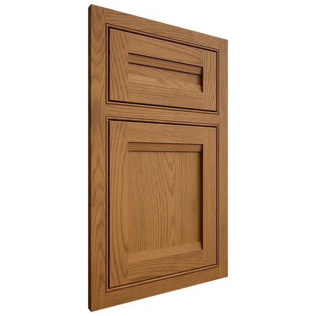 Shiloh Cabinetry Beaded Inset Somerset Red Oak Plain Cut Autumn Door