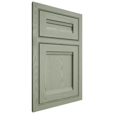 Shiloh Cabinetry Beaded Inset Somerset Red Oak Plain Cut Moss Door