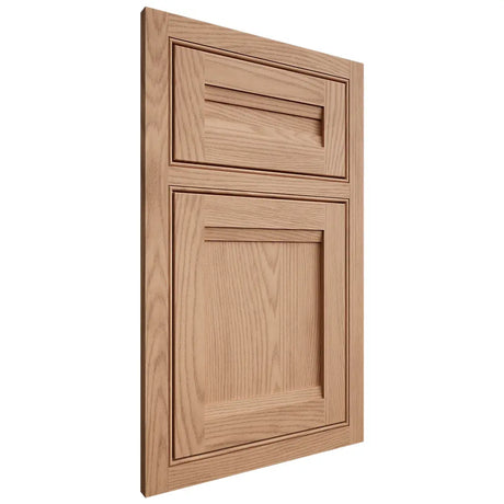 Shiloh Cabinetry Beaded Inset Somerset Red Oak Plain Cut Natural Door