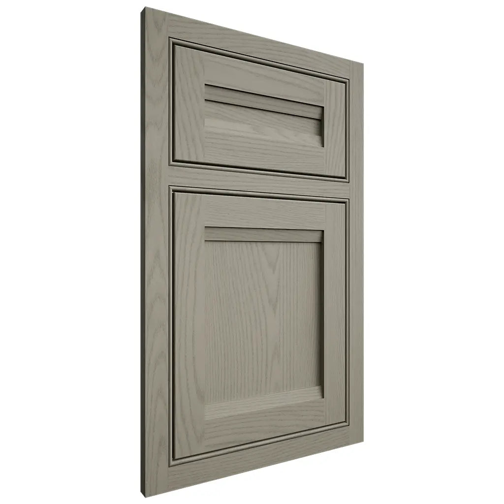 Shiloh Cabinetry Beaded Inset Somerset Red Oak Plain Cut Thyme Door
