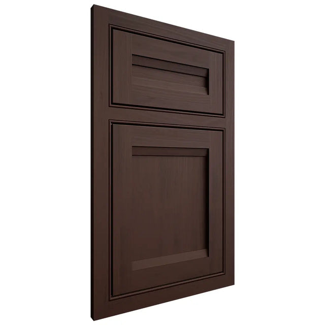 Shiloh Cabinetry Beaded Inset Somerset Walnut Plain Cut Bison Door