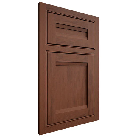 Shiloh Cabinetry Beaded Inset Somerset Walnut Plain Cut Rye Door