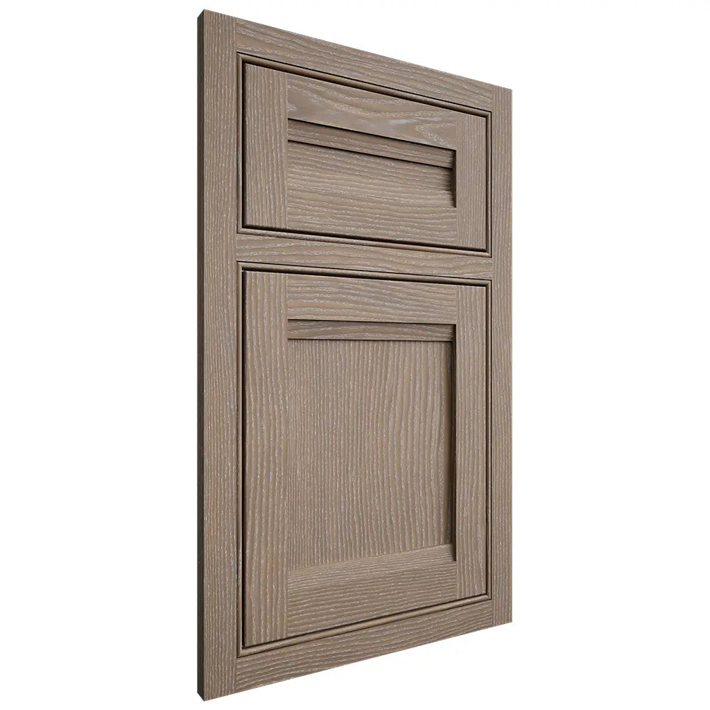 Shiloh Cabinetry Beaded Inset Somerset White Oak Plain Cut Almond Door