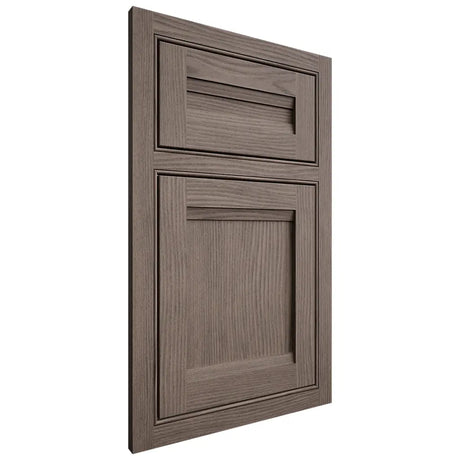Shiloh Cabinetry Beaded Inset Somerset White Oak Plain Cut Clay Door