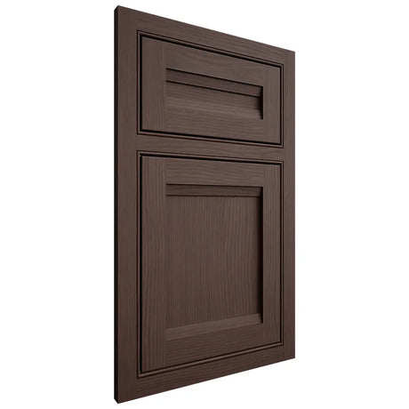 Shiloh Cabinetry Beaded Inset Somerset White Oak Plain Cut Dusk Door