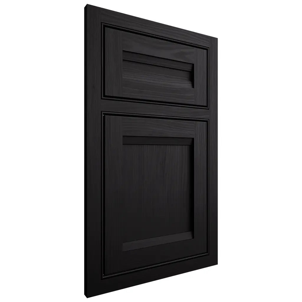 Shiloh Cabinetry Beaded Inset Somerset White Oak Plain Cut Ink Door