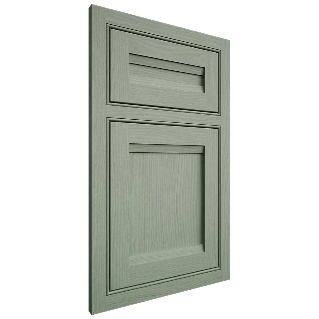 Shiloh Cabinetry Beaded Inset Somerset White Oak Plain Cut Moss Door
