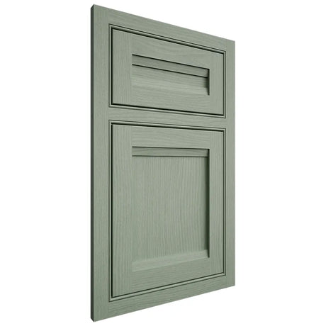 Shiloh Cabinetry Beaded Inset Somerset White Oak Plain Cut Moss Door
