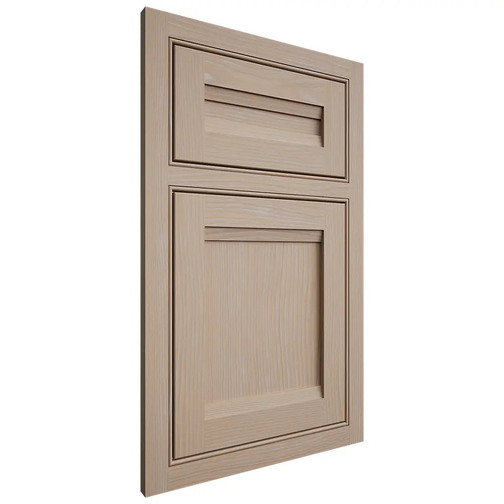 Shiloh Cabinetry Beaded Inset Somerset White Oak Plain Cut Straw Door