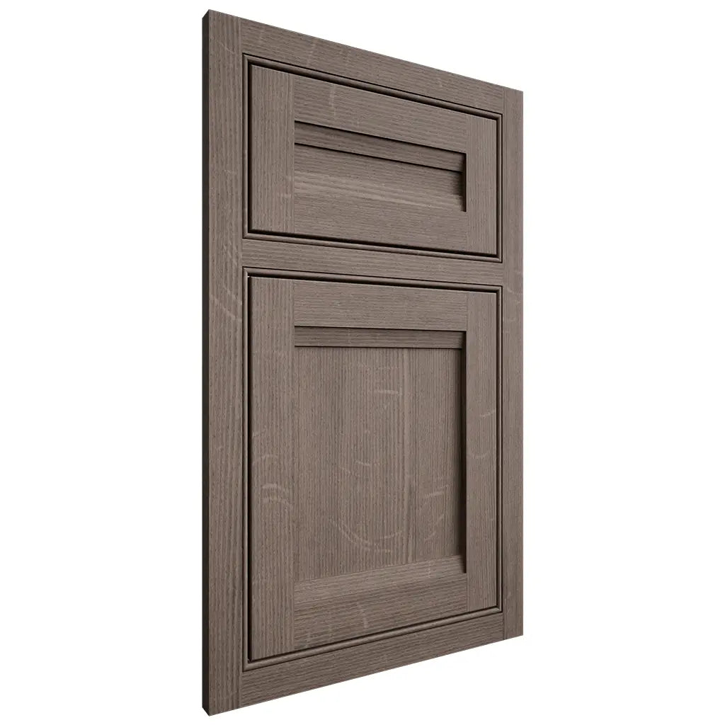 Shiloh Cabinetry Beaded Inset Somerset White Oak Quarter Sawn Clay Door