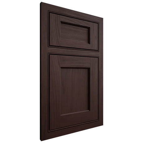 Shiloh Cabinetry Beaded Inset Square Flat Alder Plain Cut Bistre Door