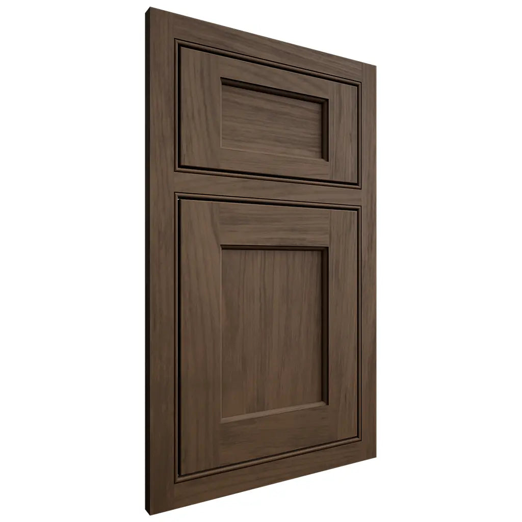 Shiloh Cabinetry Beaded Inset Square Flat Alder Plain Cut Caviar Door