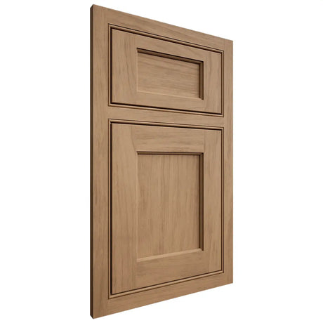 Shiloh Cabinetry Beaded Inset Square Flat Alder Plain Cut Dusty Road Door