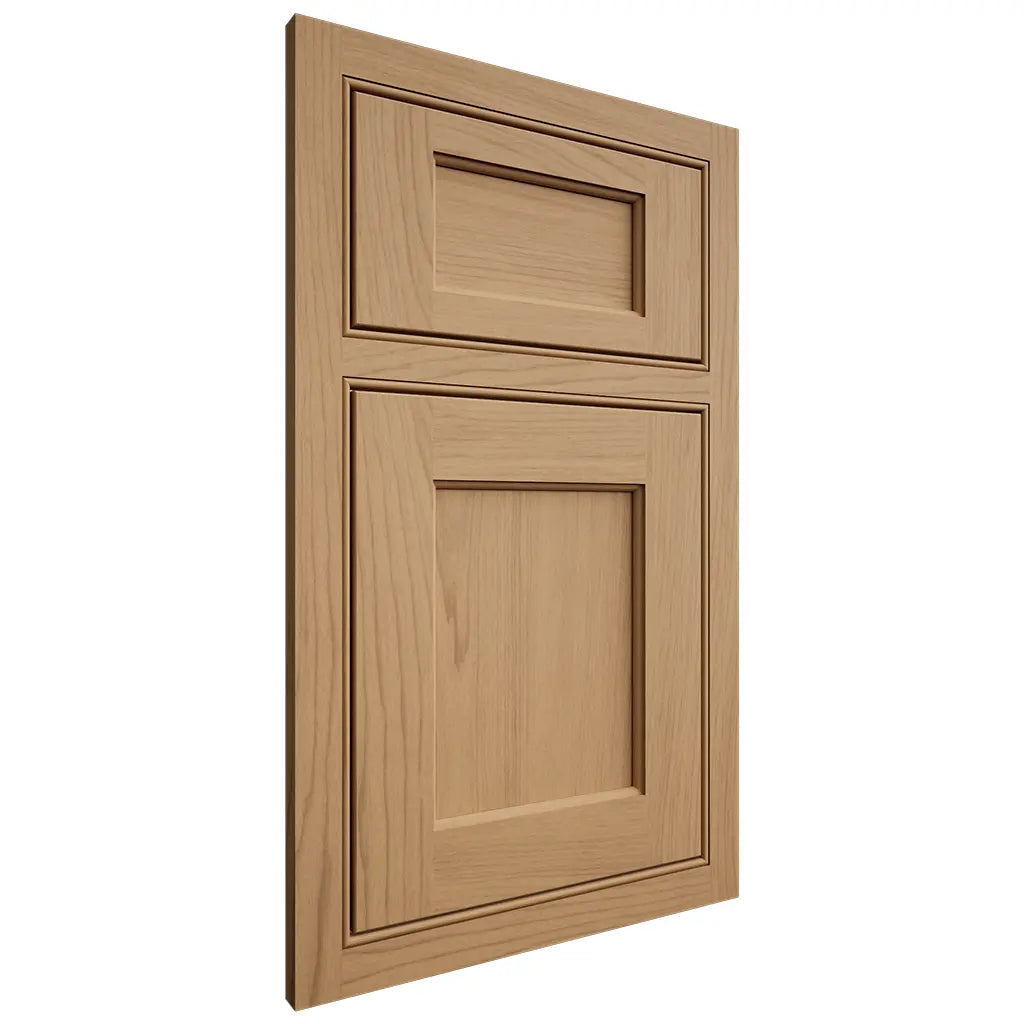 Shiloh Cabinetry Beaded Inset Square Flat Alder Plain Cut Natural Door