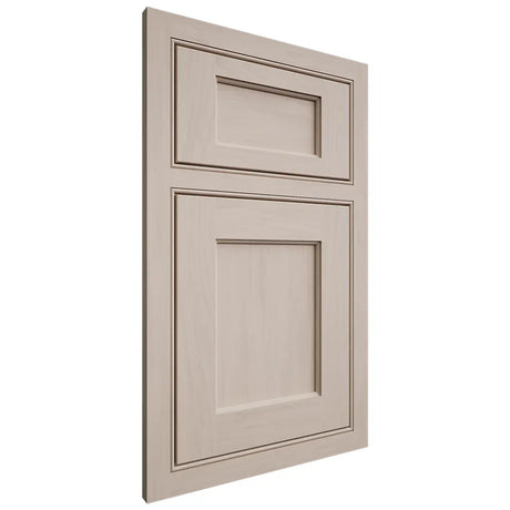 Shiloh Cabinetry Beaded Inset Square Flat Alder Plain Cut White Sands Door
