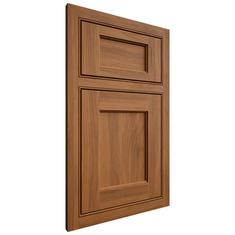 Shiloh Cabinetry Beaded Inset Square Flat Hickory Plain Cut Chestnut Door