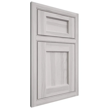 Shiloh Cabinetry Beaded Inset Square Flat Hickory Plain Cut Cotton Door