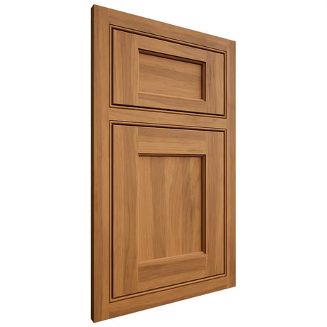 Shiloh Cabinetry Beaded Inset Square Flat Hickory Plain Cut Medium Door