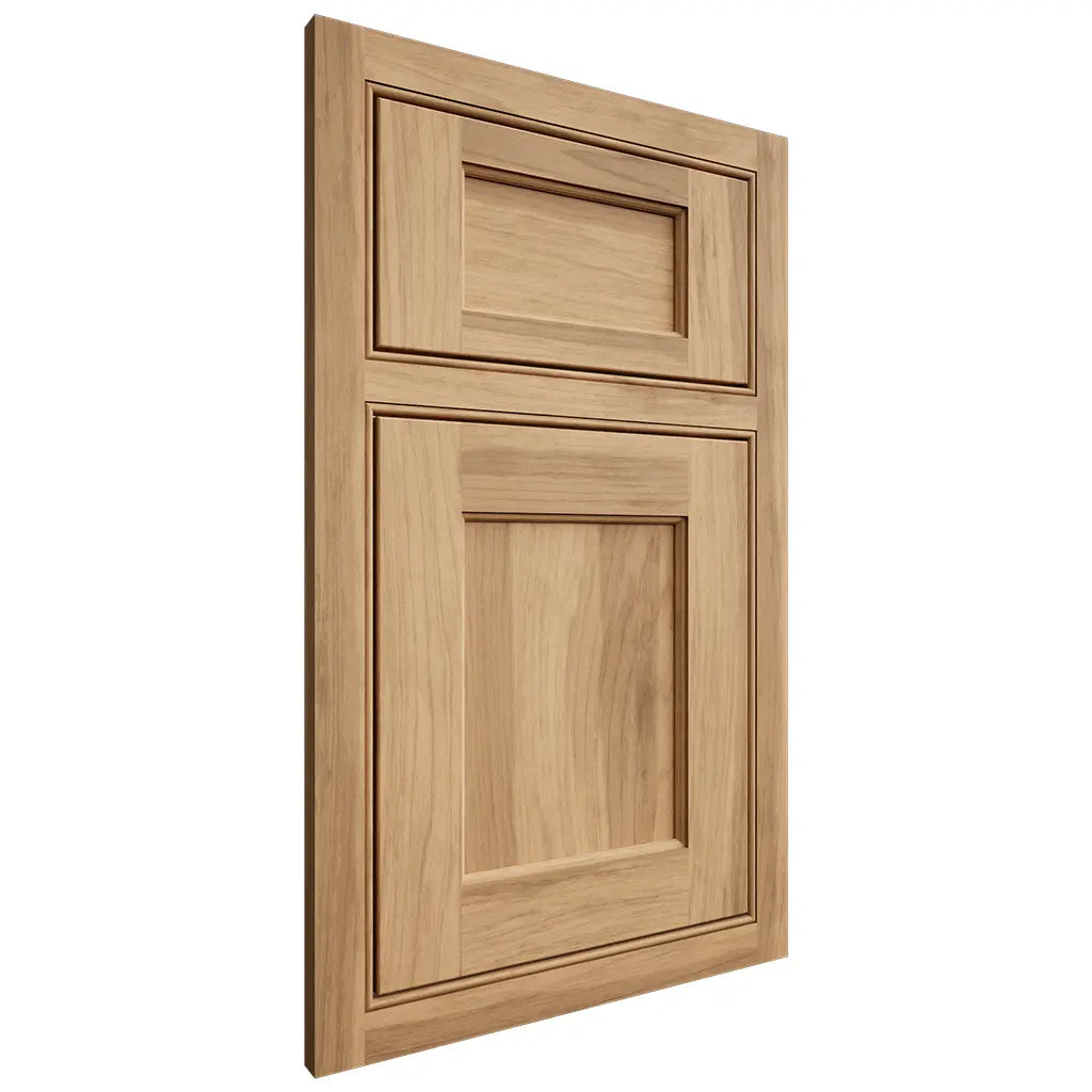 Shiloh Cabinetry Beaded Inset Square Flat Hickory Plain Cut Natural Door