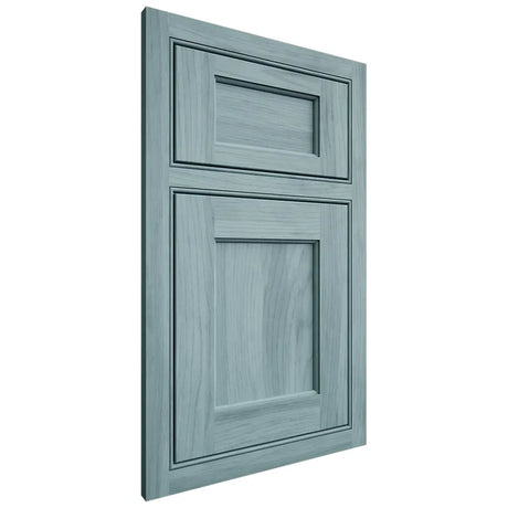Shiloh Cabinetry Beaded Inset Square Flat Hickory Plain Cut Sky Door