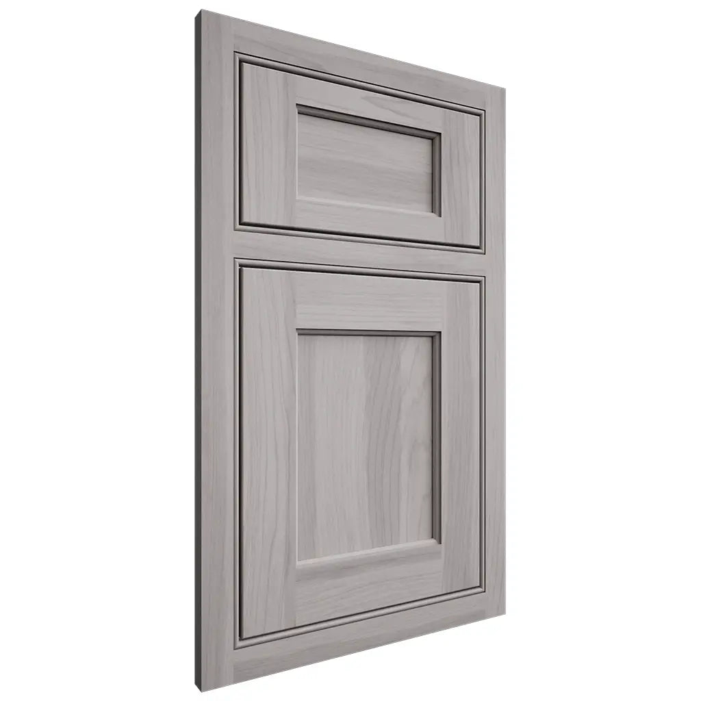 Shiloh Cabinetry Beaded Inset Square Flat Hickory Plain Cut Stratus Door